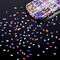 1200 Pieces 12 Colors Shiny Nail Rhinestones Horse Eye Rhinestones Flat Back Nail Gems Decorations Supplies with Box